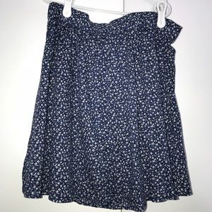 Blue Floral Skirt